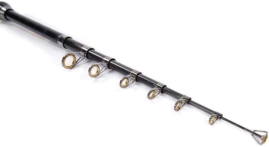 Teleskop Angelrute Mini Tragbare Sea Fishing Carbon Rod Angelrute Keramikdraht Ring 2.4m, 2.4m