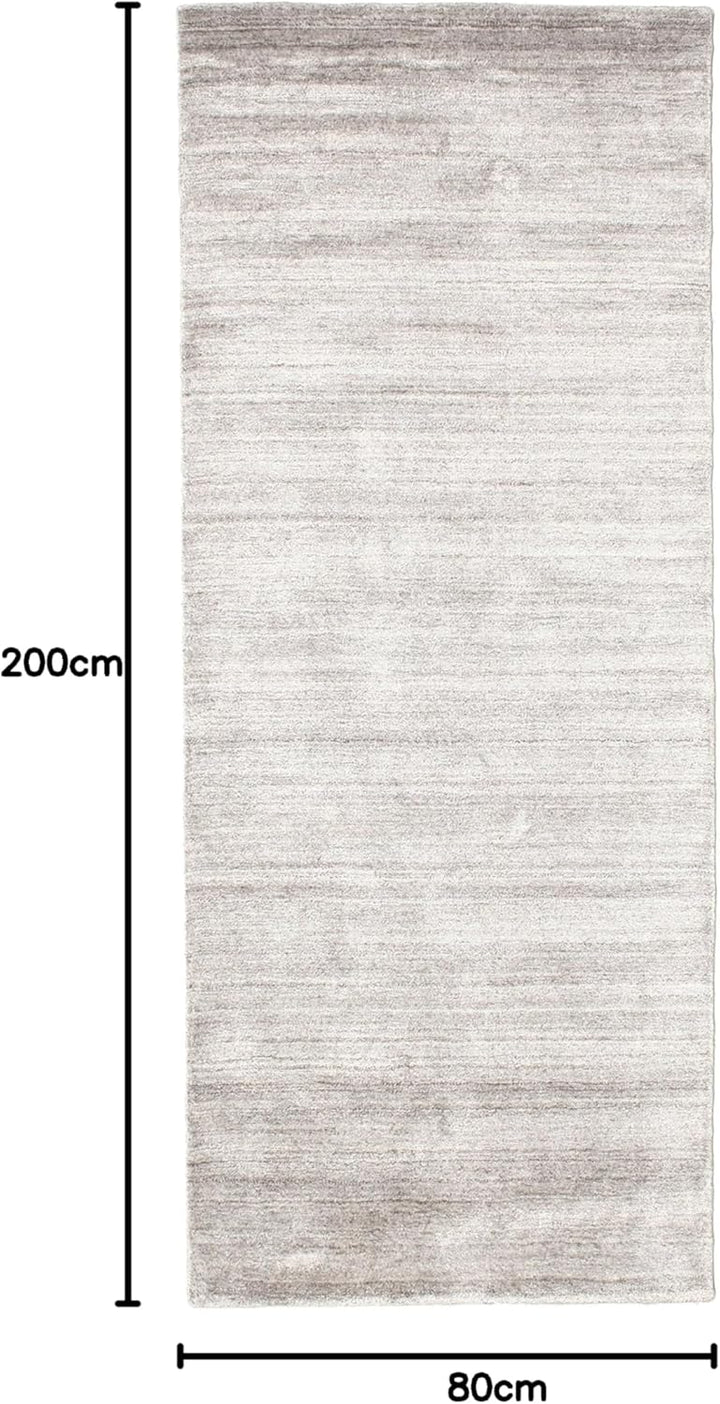 RugVista, Bamboo Silk Loom, Teppich, Mittelflor, 80 x 200 cm, Läufer, Bambusseide, Flur, Schlafzimme