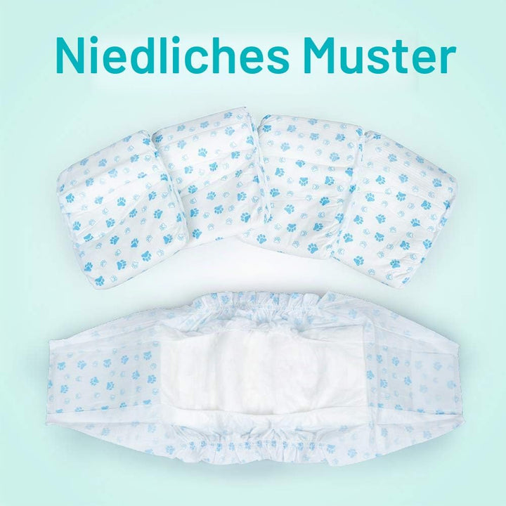26 Stück XS Einweg-Hundewindeln für Rüden, Hundewindeln für Rüden, Passend für Taille 15-33 cm Welpe