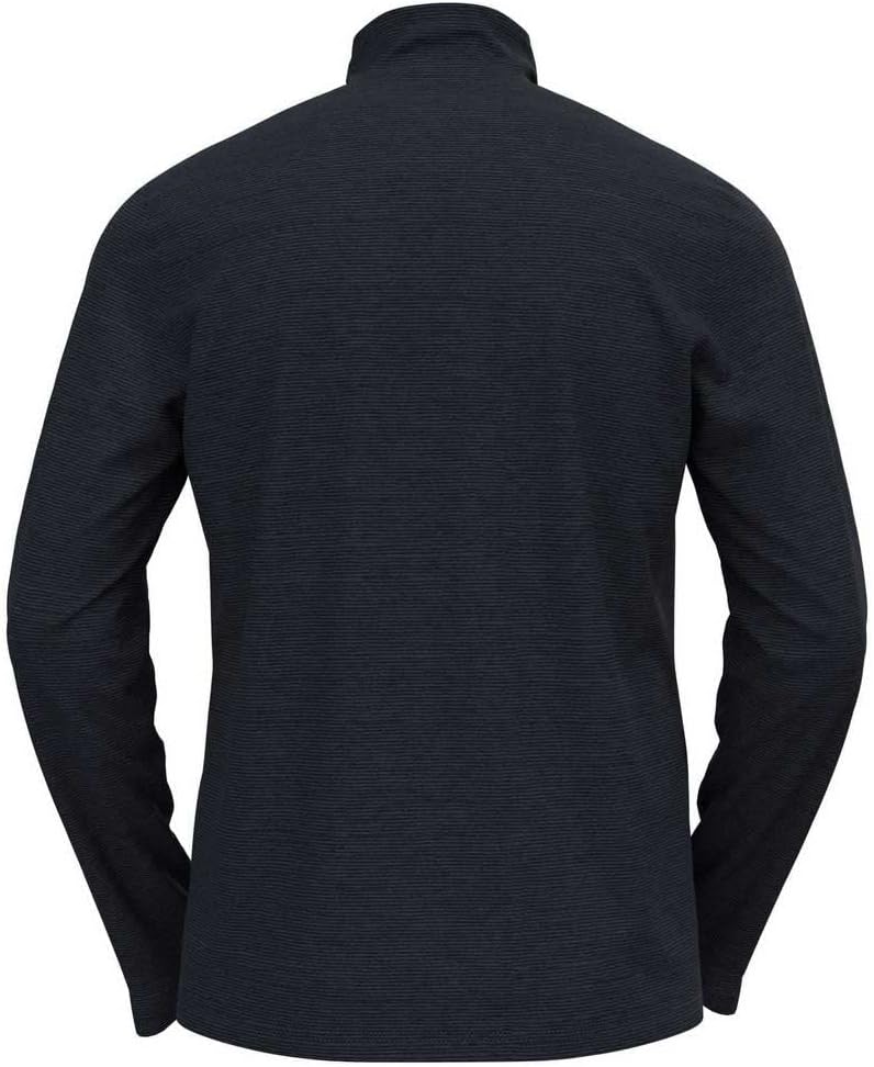 Odlo Herren Roy_542332 Mid Layer mit Reissverschluss (1er Pack) S Dark Sapphire - Black - Stripes, S