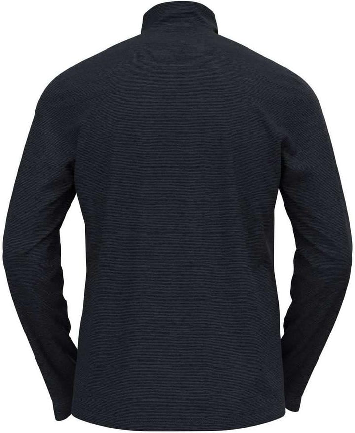 Odlo Herren Roy_542332 Mid Layer mit Reissverschluss (1er Pack) S Dark Sapphire - Black - Stripes, S