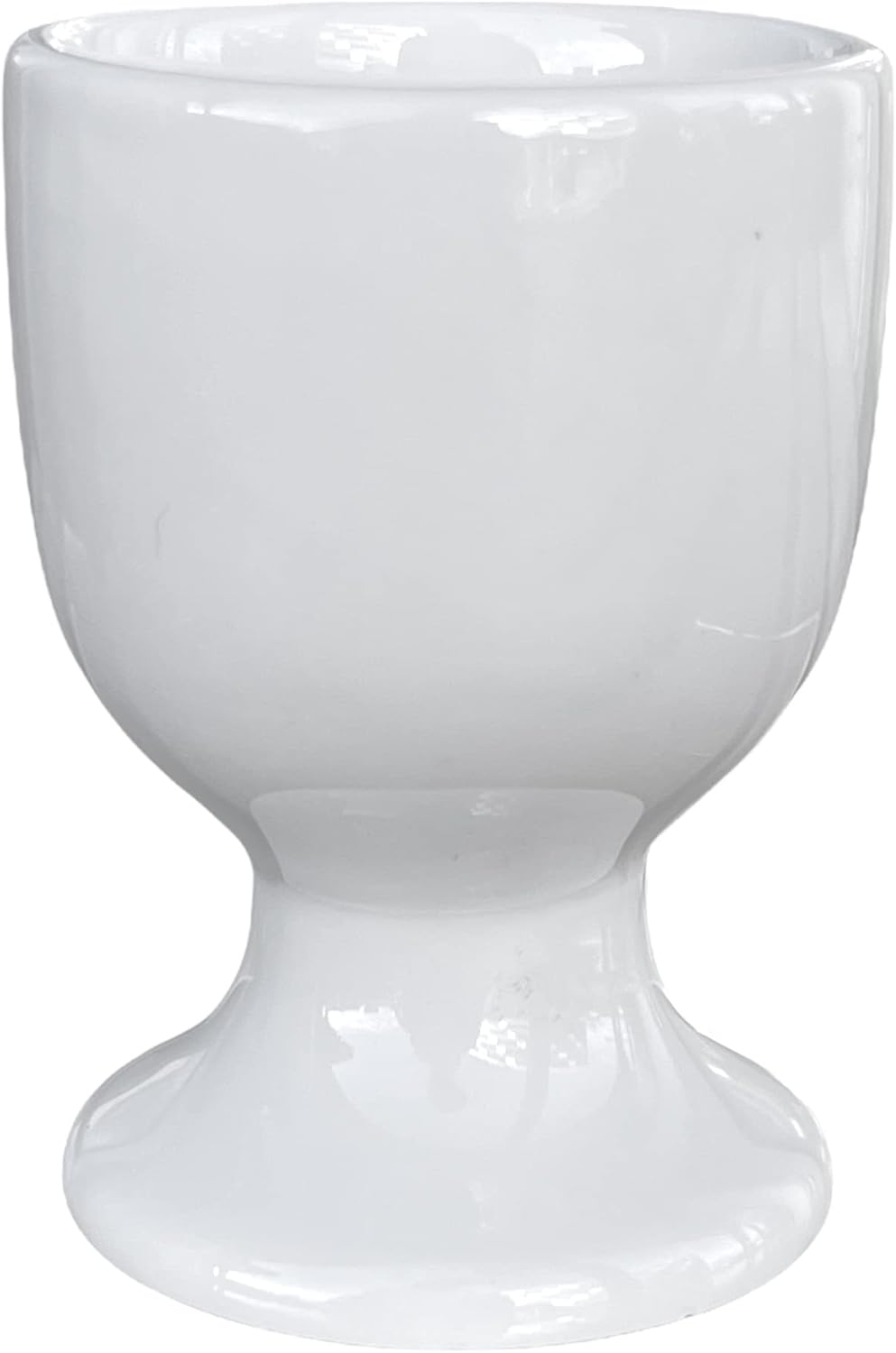 MIJOMA 6 Stück Eierbecher Eierhalter Eierständer weiss mit farbigem Dekor, aus Porzellan je 6.5 x 5