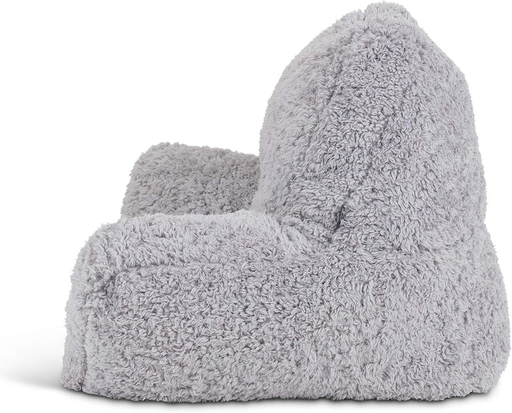Icon Teddybär Rückenlehne Lesekissen, Grau, 2er Pack, Lesekissen Flauschig mit Sitzsack Füllung, Rüc