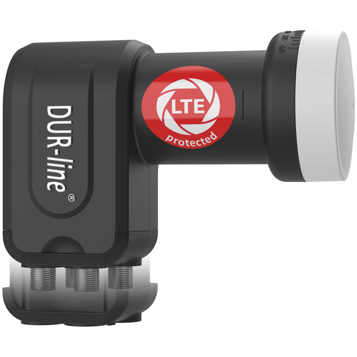 DUR-line +Ultra Quad LNB - 4 Teilnehmer schwarz - mit LTE-Filter [ Test SEHR GUT *] 4-Fach, digital