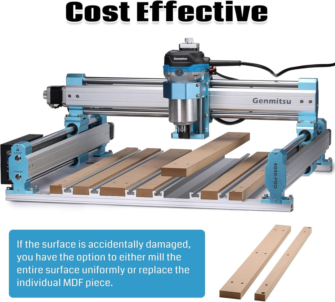 Genmitsu 4040 Hybrid Spoilboard Tisch aus Aluminium und MDF für 4040-PRO CNC-Fräsmaschine 420 x 600