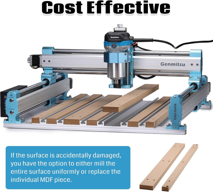 Genmitsu 4040 Hybrid Spoilboard Tisch aus Aluminium und MDF für 4040-PRO CNC-Fräsmaschine 420 x 600