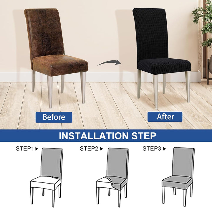 Ystyle Stretch Stuhlhussen 2er Set, Stuhlbezug Elastisch Abnehmbarer Waschbarer, Universal Hussen Fü