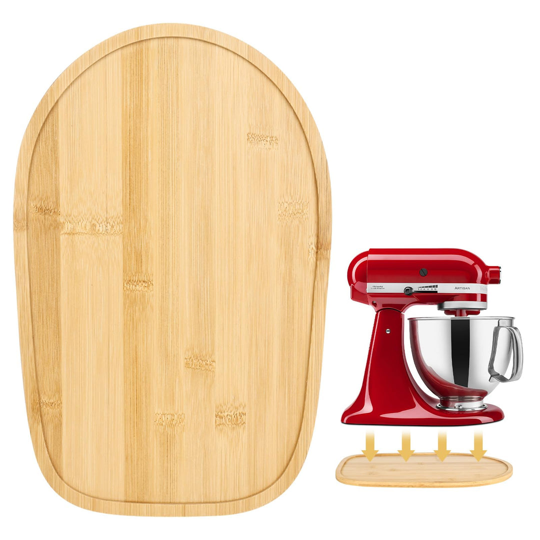 Bambus Gleitbrett für Kitchen Aid Artisan 4.5-5 Quart Tilt, Verschiebbare Unterlage für Kitchen Aid