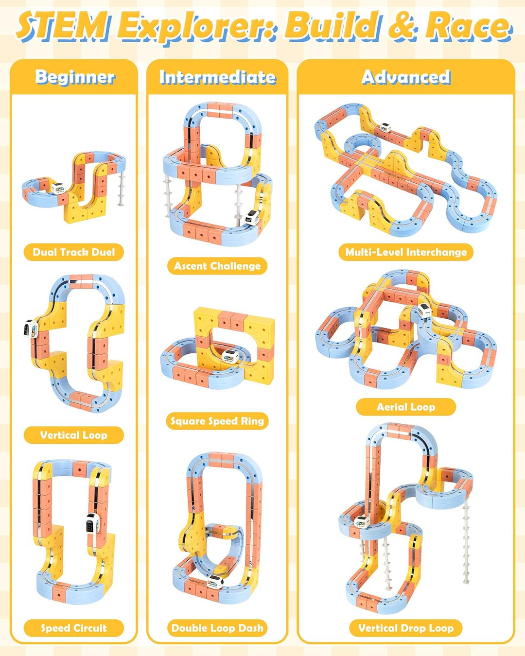 Eisenbahn Kinder Elektrisch ab 3–10 Jahren - 149 Teile Magnetische DIY Cube Track Zug, Multiform 3D