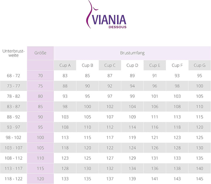 VIANIA! Bügel-BH Hemd 181514 Carola Spacercups in den Farbe Weiss, Cream, Haut, Volcano und Schwarz