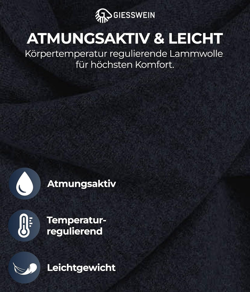 GIESSWEIN Merino Lambswool Cape - Eleganter Feinstrick Überwurf aus Lammwolle, Merinowolle Cape für