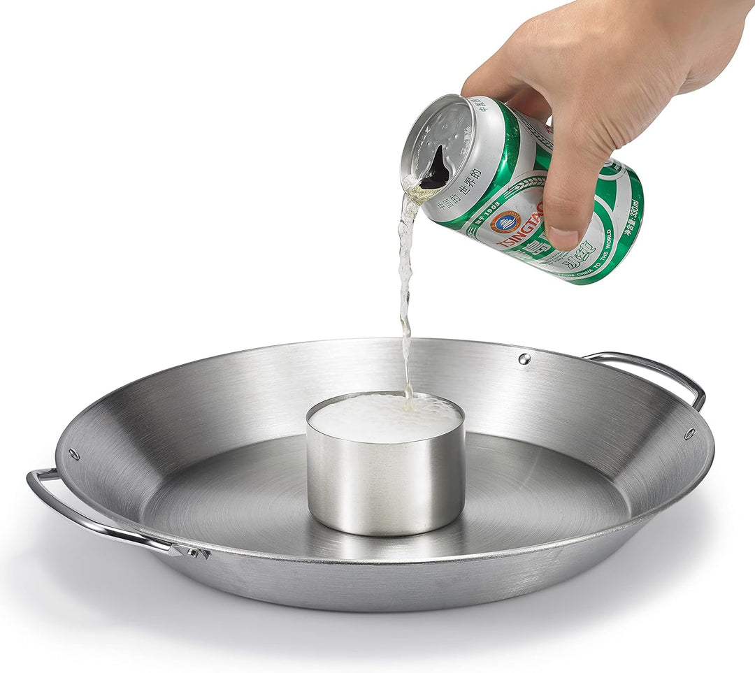 Supremery Edelstahl Hähnchenbräter, Hähnchenhalter mit abnehmbaren Aromabehälter, Zubehör für den Gr