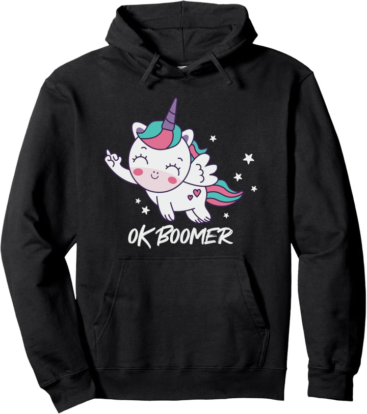 Lustiges Einhorn Statement: OK Boomer Pullover Hoodie