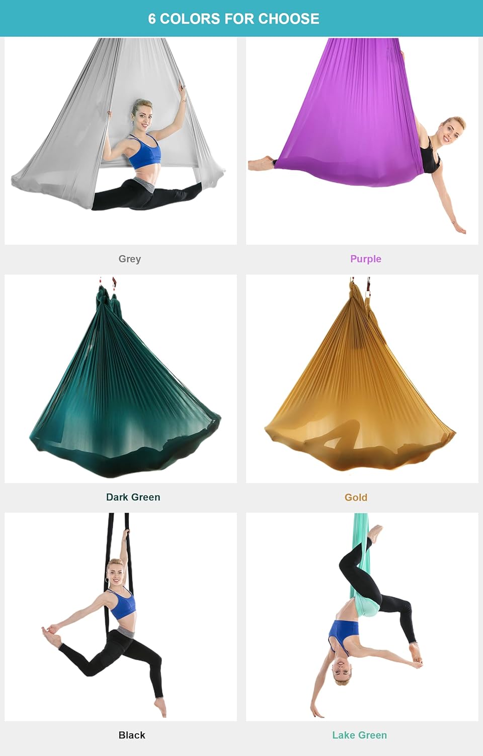 Yoga-Set für Erwachsene, Yoga-Zubehör, 500 kg Belastung, inkl. Kompletter Installationshardware Purp