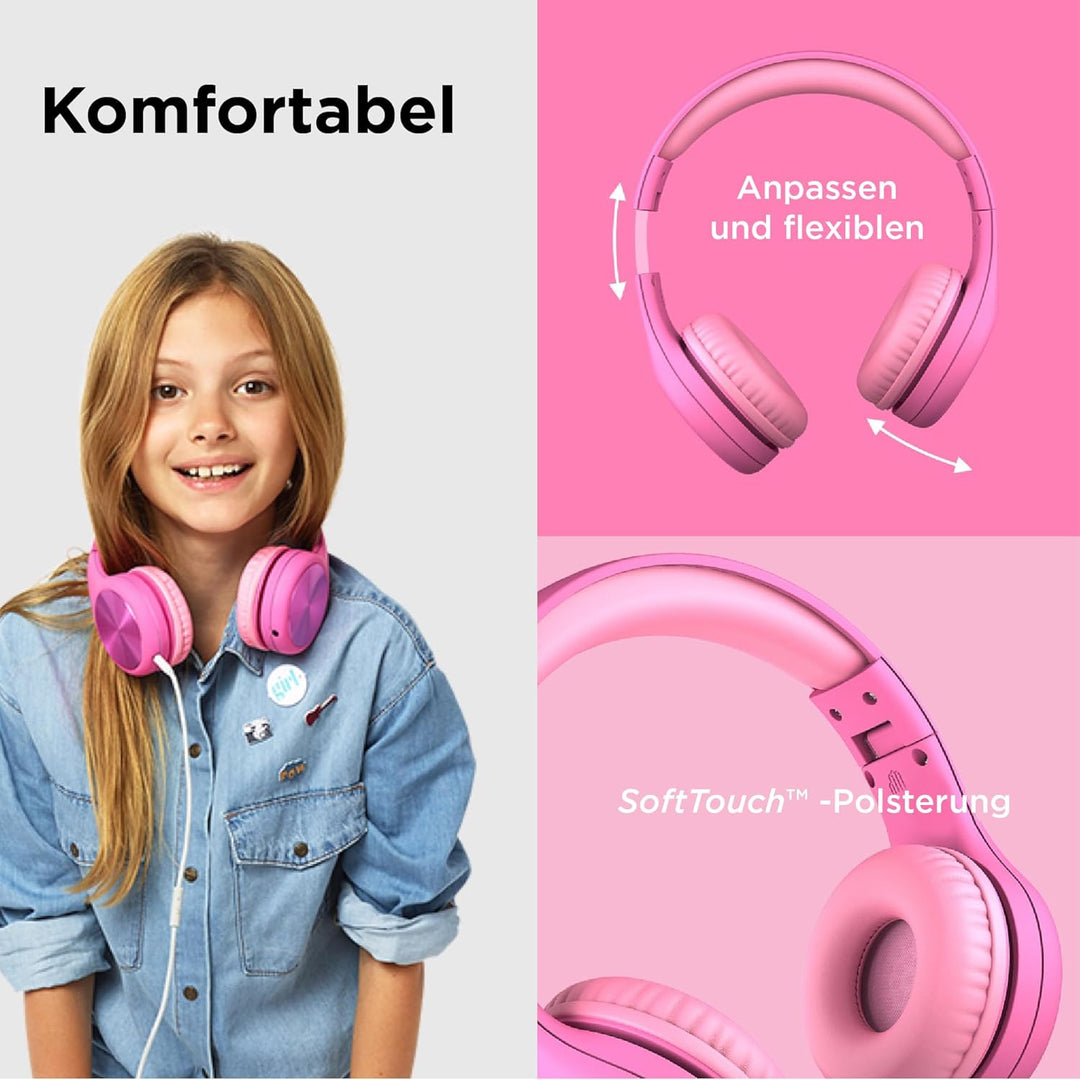 LilGadgets Connect+ Pro Kinderkopfhörer für die Schule – für den Komfort von Kindern entwickelt, fal
