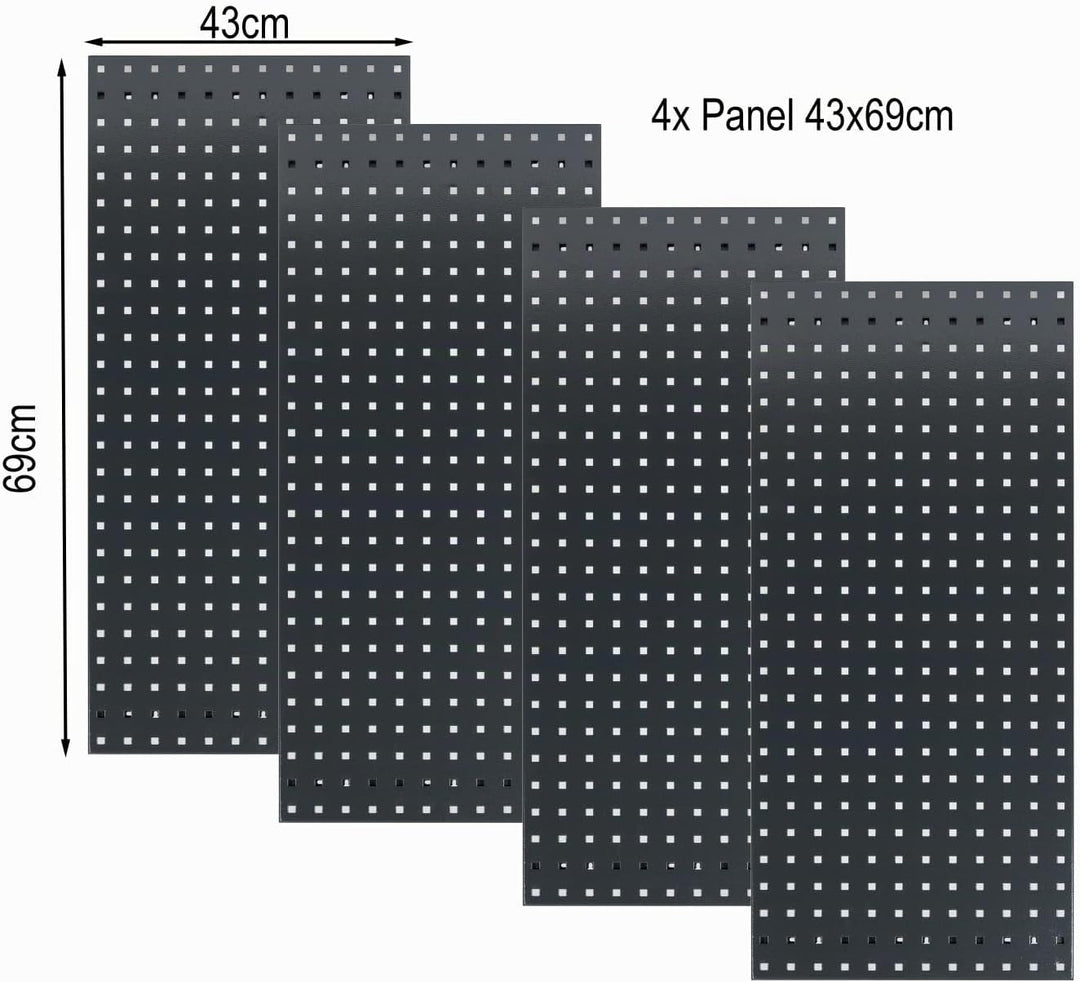 QUICK STAR Einlegeboden 69x43cm 4er Set für Kaminholzregale