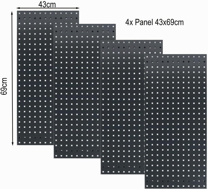 QUICK STAR Einlegeboden 69x43cm 4er Set für Kaminholzregale