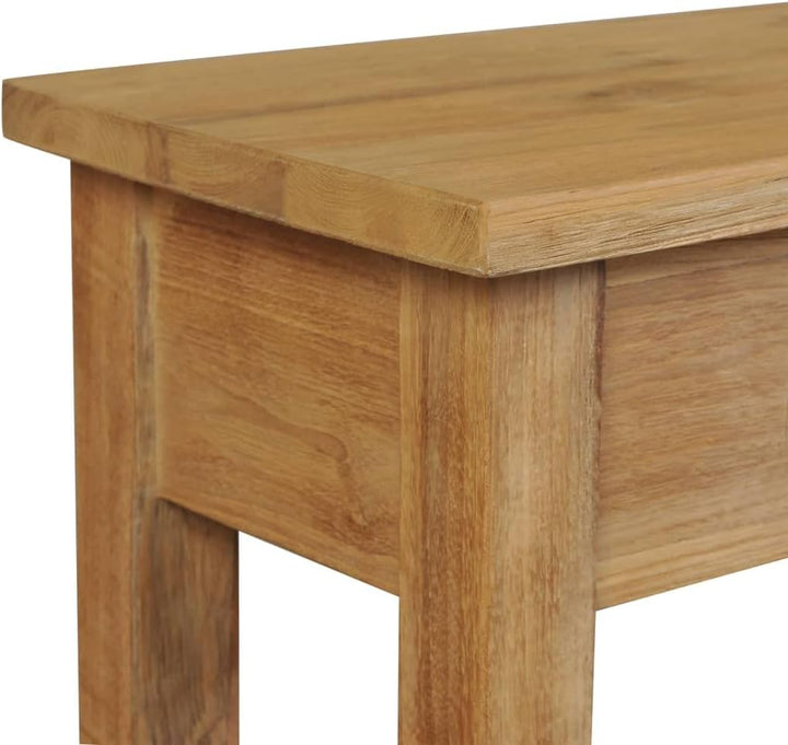 vidaXL Teak Massiv Flurbank 90x30x40 cm Sitzbank Holzbank TV Schrank Lowboard