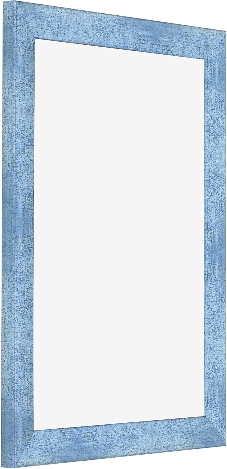 yd. Your Decoration - Bilderrahmen 75x100 cm - Hellblau Gewischt - Bilderrahmen aus MDF mit Acrylgla