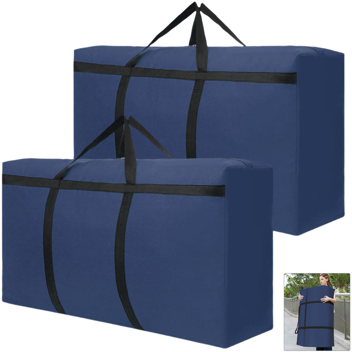2Stück 180L Aufbewahrungstasche, Grosse Umzugstaschen, 600D Oxford Auflagentasche, XXL Reisetasche,