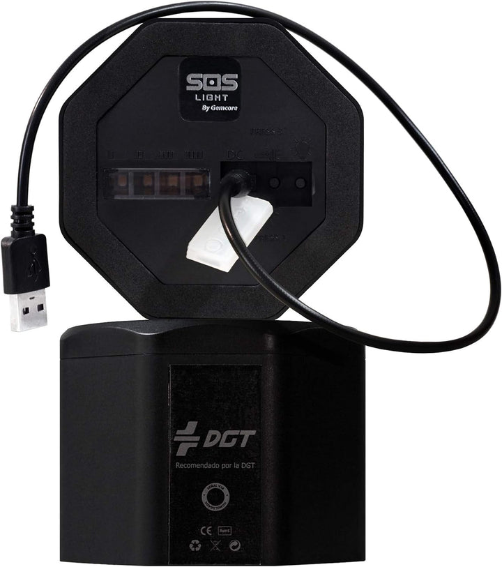 SOS LIGHT - LUZ DE EMERGENCIA AUTÓNOMA, SEÑAL V16 DE PRESEÑALIZACIÓN DE PELIGRO, HOMOLOGADA DGT V16