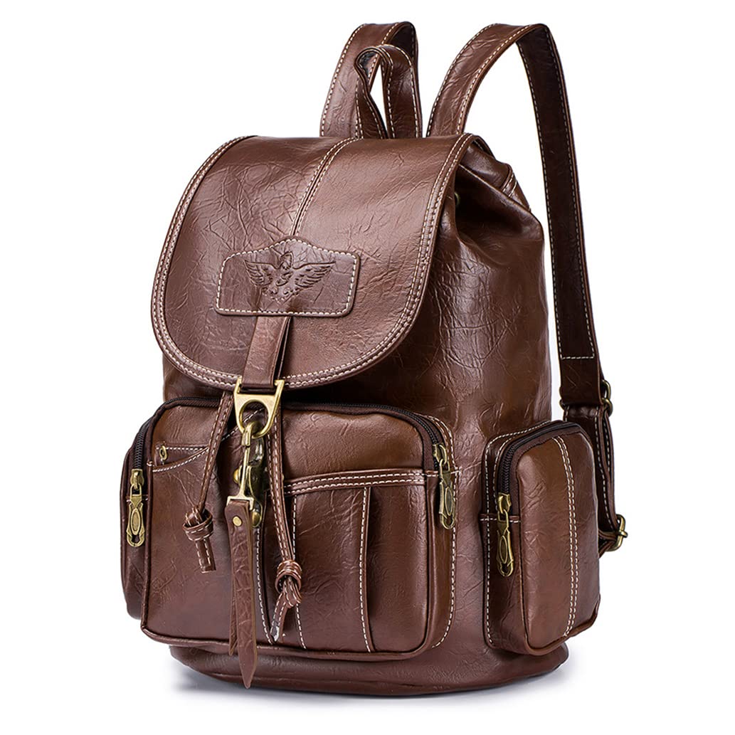 SPAHER® Rucksack Damen Mini, Wasserdicht Rucksack Damen Klein Leder Elegant Daypack Casual Anti Dieb