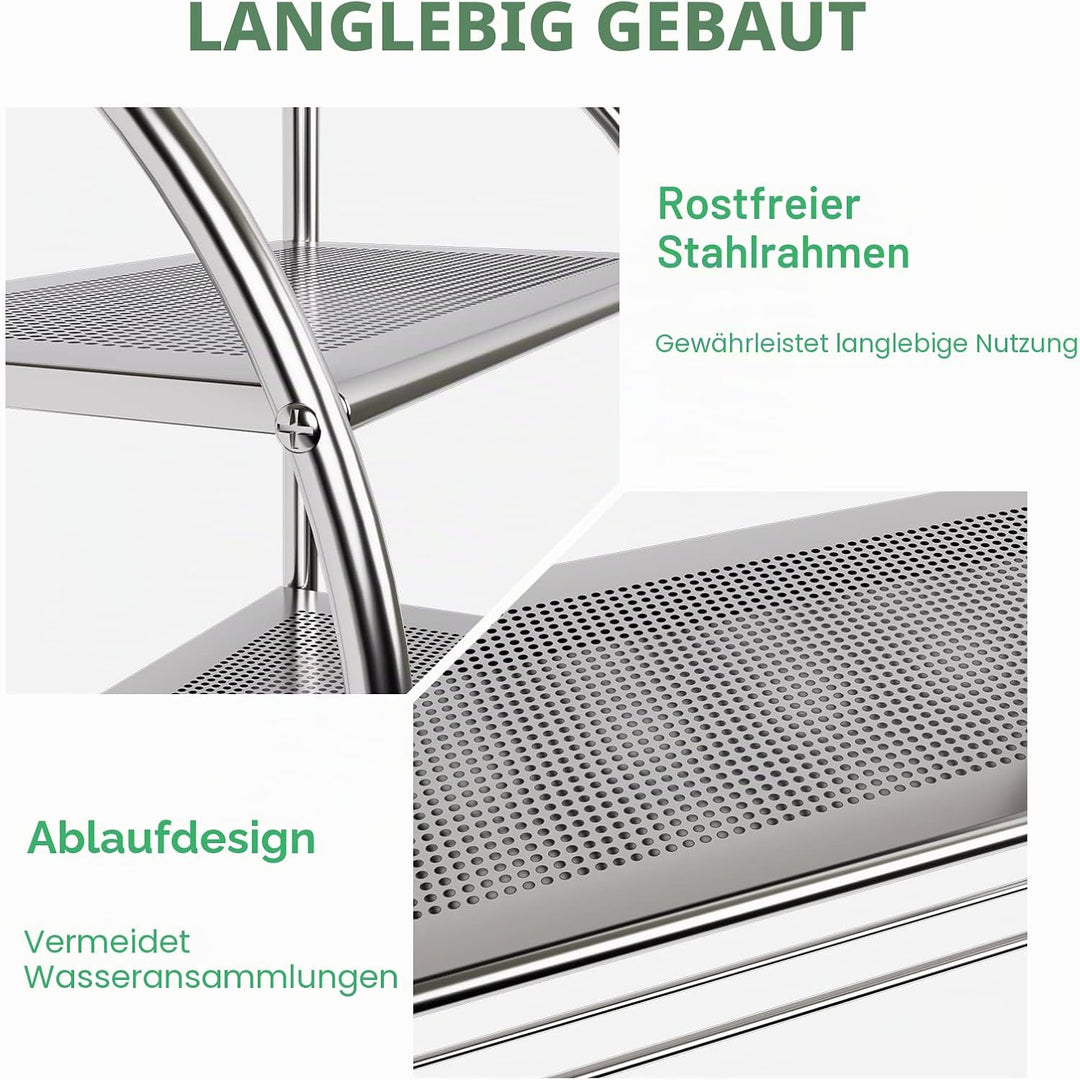 LIFEZEAL Badezimmerregal Hängend, Wandregal Badezimmer mit 2 Ablagen &amp; Handtuchhalter, Hängeregal Wa