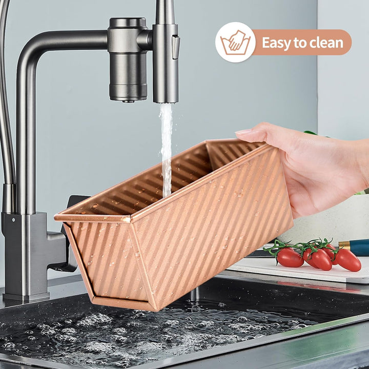 2 PCS Brotbackform mit Deckel, Toastbrot Backform mit Deckel, Antihaft Toastbrotform Backform Set Zu