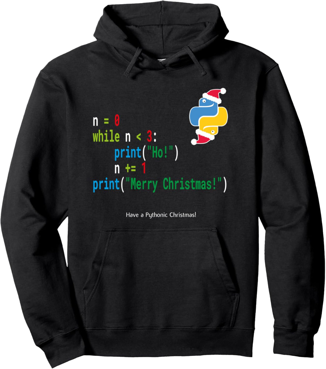 Funny Christmas Xmas Python Code - Ho! Ho! Ho! Pullover Hoodie