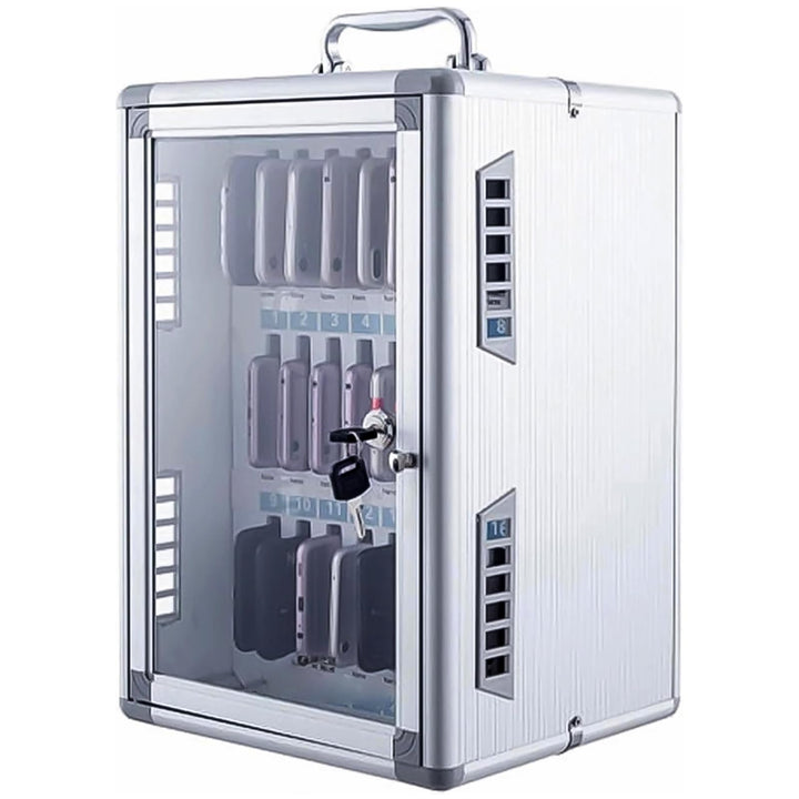 Handy Safe Schule Handybox 24/36 Slots Aluminiumlegierung Handygarage Wandmontierter abschliessbarer