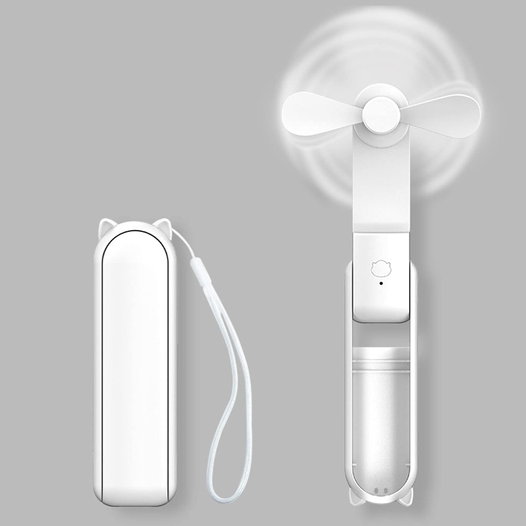 Handventilator to Go, 125g Ultraleichter Taschenventilator Mini, 20H Max Akku mit Powerbank, USB Auf