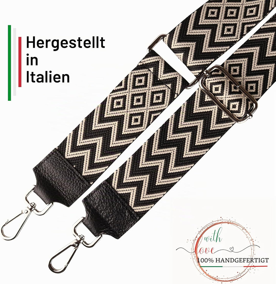 MIRROSI® Bauchtasche Damen, Echtleder, Made in Italy, Umhängetasche, Brusttasche, Crossbody Bag (1 T