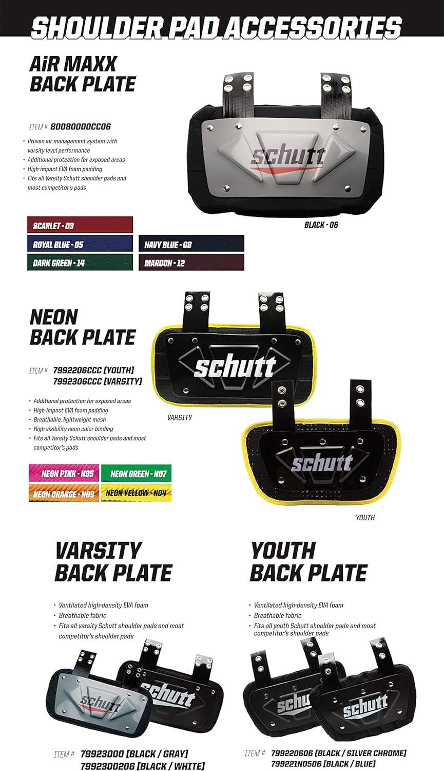Schutt Sports Air Maxx Backplate königsblau, königsblau