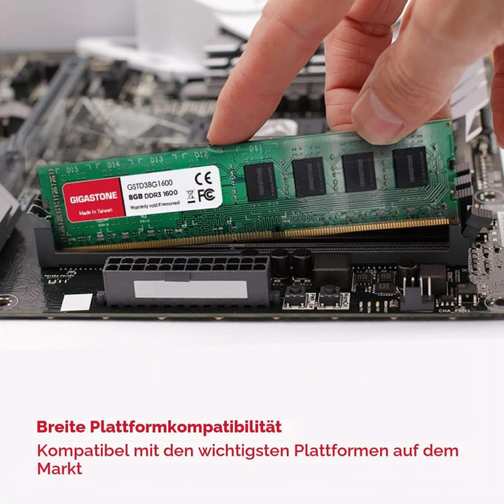 【DDR3 RAM】 GIGASTONE 32GB Kit (4x8GB) DDR3/DDR3L 1600MHz (1333MHz) PC3-12800 (PC3-10600) CL11 1.35V/