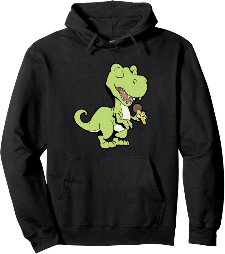 Singender Dino mit Mikrofon - TREX Pullover Hoodie