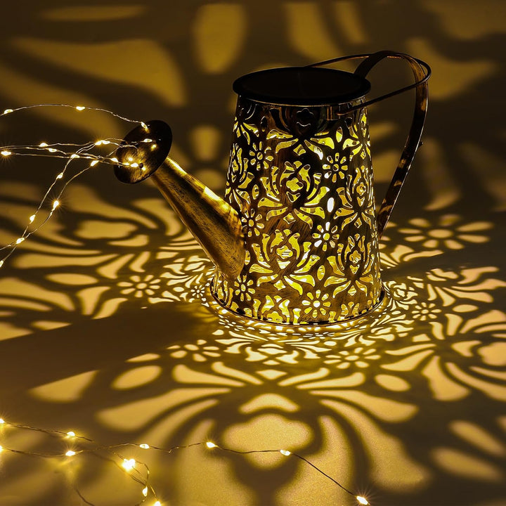 GuKKK Solar Giesskanne mit Solarlampen für Aussen, Solarlampen für Aussen Garten LED Lichter mit Sch