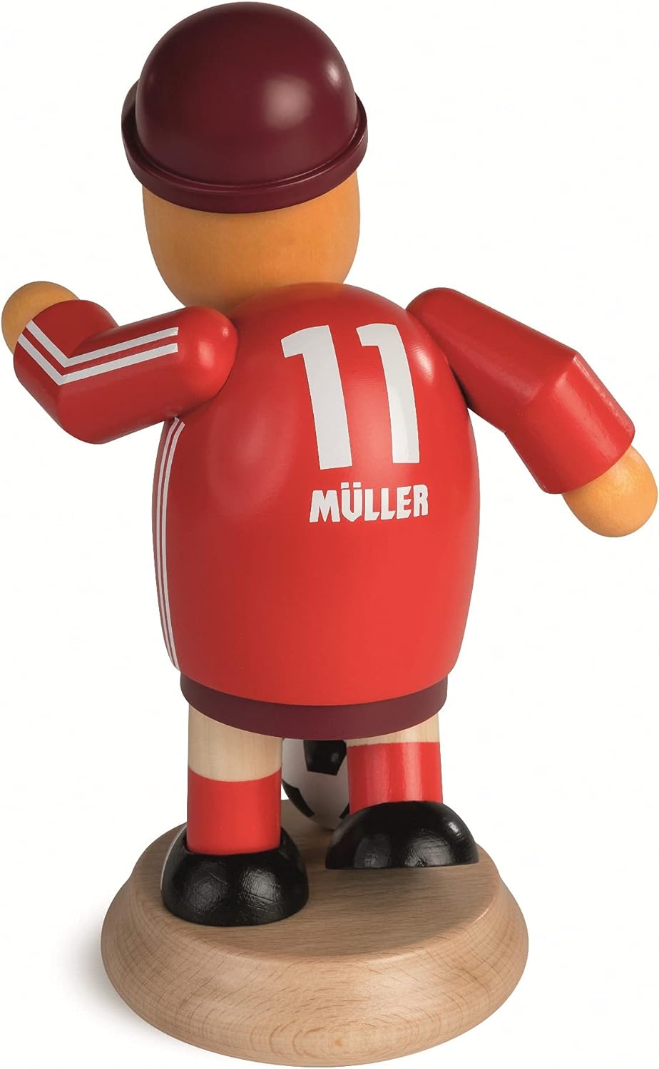 Müller Räuchermann Müllerchen Fussballspieler, 15 cm hoch, original Erzgebirge Seiffen