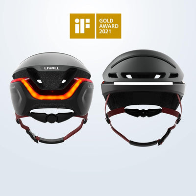 LIVALL Smart Fahrradhelm mit Blinker, Bluetooth Fahrradhelm mit LED Bremslicht vorne und Rücklicht,