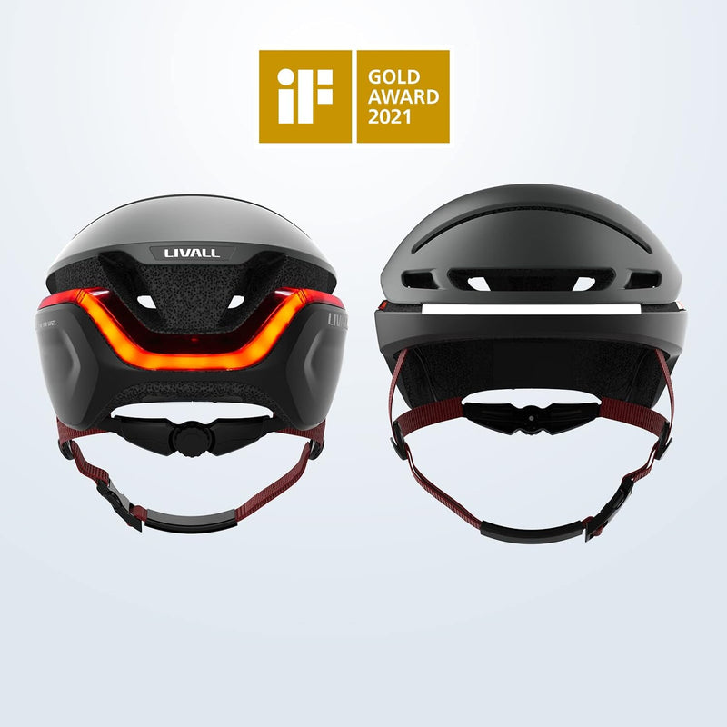 LIVALL EVO21 Smart Fahrradhelm mit Licht, Smart Helm mit Weitwinkellicht | Blinker | Bremswarnleucht