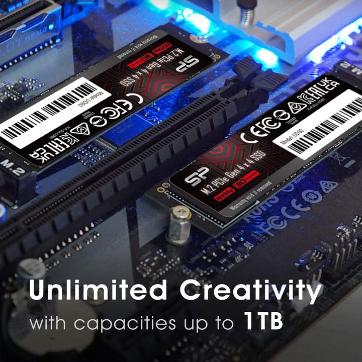 Silicon Power 1TB UD90 NVMe 4.0 Gen4 PCIe M.2 SSD R/W up to 5,000/4,800 MB/s (SP01KGBP44UD9005), 1TB