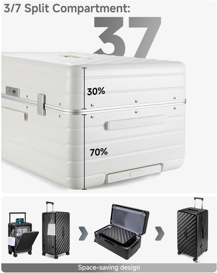 Sea choice Kofferset 2 Teilig Hartschale Trolley Handgepäck mit Laptopfach und Grosse Kapazität 30in