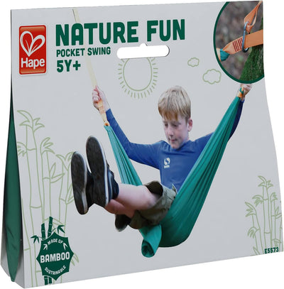 Hape Nature Fun Taschen Schaukel mit Aufbewahrungstasche, bis 100 kg, ab 5 Jahre