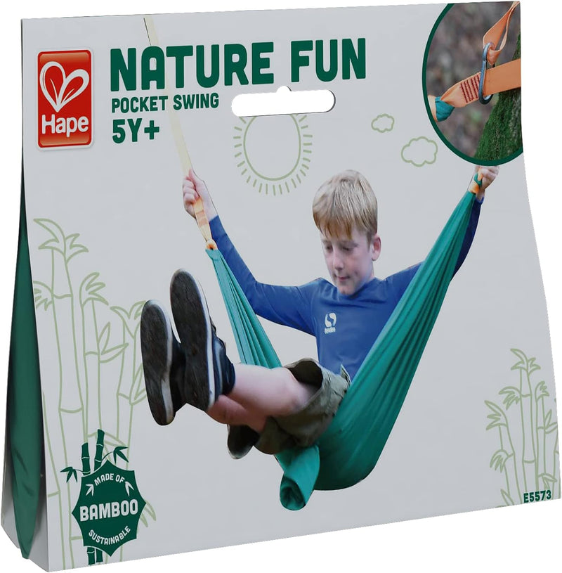 Hape Nature Fun Taschen Schaukel mit Aufbewahrungstasche, bis 100 kg, ab 5 Jahre