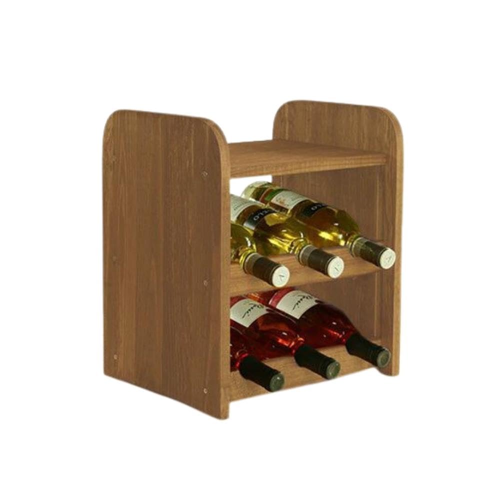 PROREGAL Weinregal PINOTWINE C | HxBxT 36x34,4x26,5cm | 6 Flaschen | Massives Kiefernholz | Braun ge