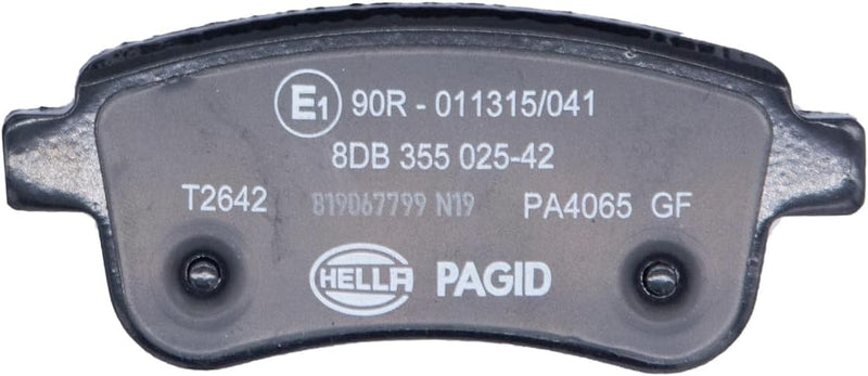 HELLA PAGID 8DB 355 025-421 Bremsbelagsatz - T2642 - Dicke/Stärke: 16mm - Bremssystem: TRW - nicht f