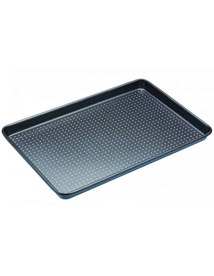 MasterClass Crusty Bake Backblech mit perforierten Löchern, Plätzchenform, Edelstahl-Backformen, 27