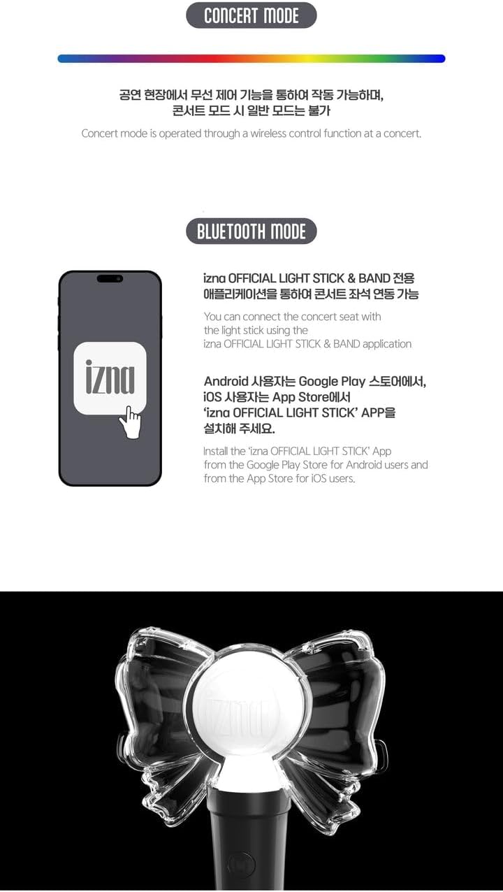 IZNA - OFFICIAL LIGHT STICK + 6 Selfie Photocards Set