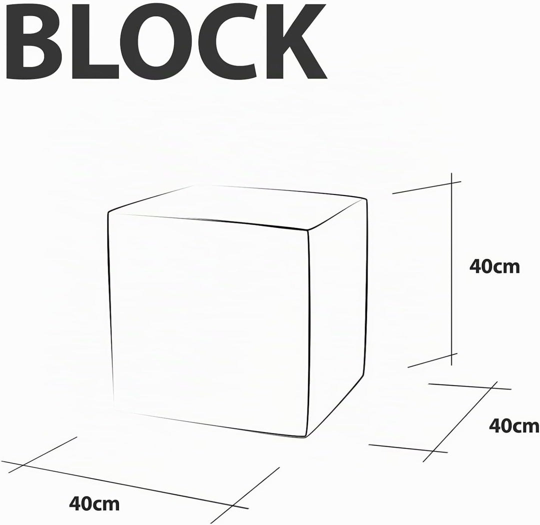 Ecopuf Cube - Sitzhocker Hocker Kunstleder Lederimitat Sitzbox Quader Würfel Pouf Ottomane Fussbank