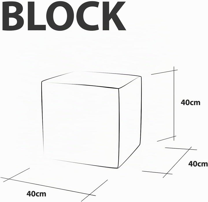 Ecopuf Cube - Sitzhocker Hocker Kunstleder Lederimitat Sitzbox Quader Würfel Pouf Ottomane Fussbank