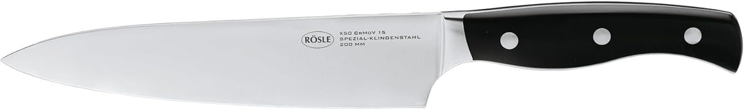 RÖSLE Messer-Set PURA inkl. Tranchiergabel 5-tlg., Kochmesser, Universalmesser, Gemüsemesser, Fleisc